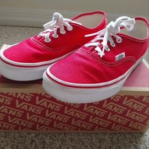 Vans Red Authentic Unisex Shoes